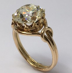  old cut diamond circa 1890's. Nobel Antique jewelry Store, Santa Monica. Made in America.